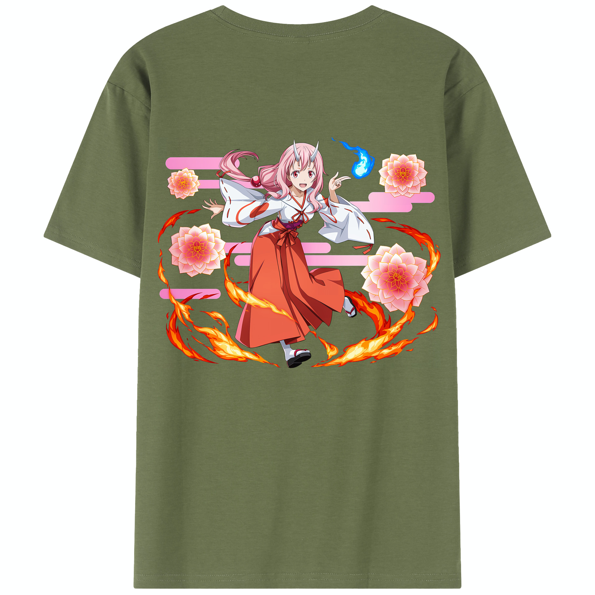 （画像用） 転スラ Regarding Reincarnated to Slime 綿100％半袖Tシャツ（背面プリント）